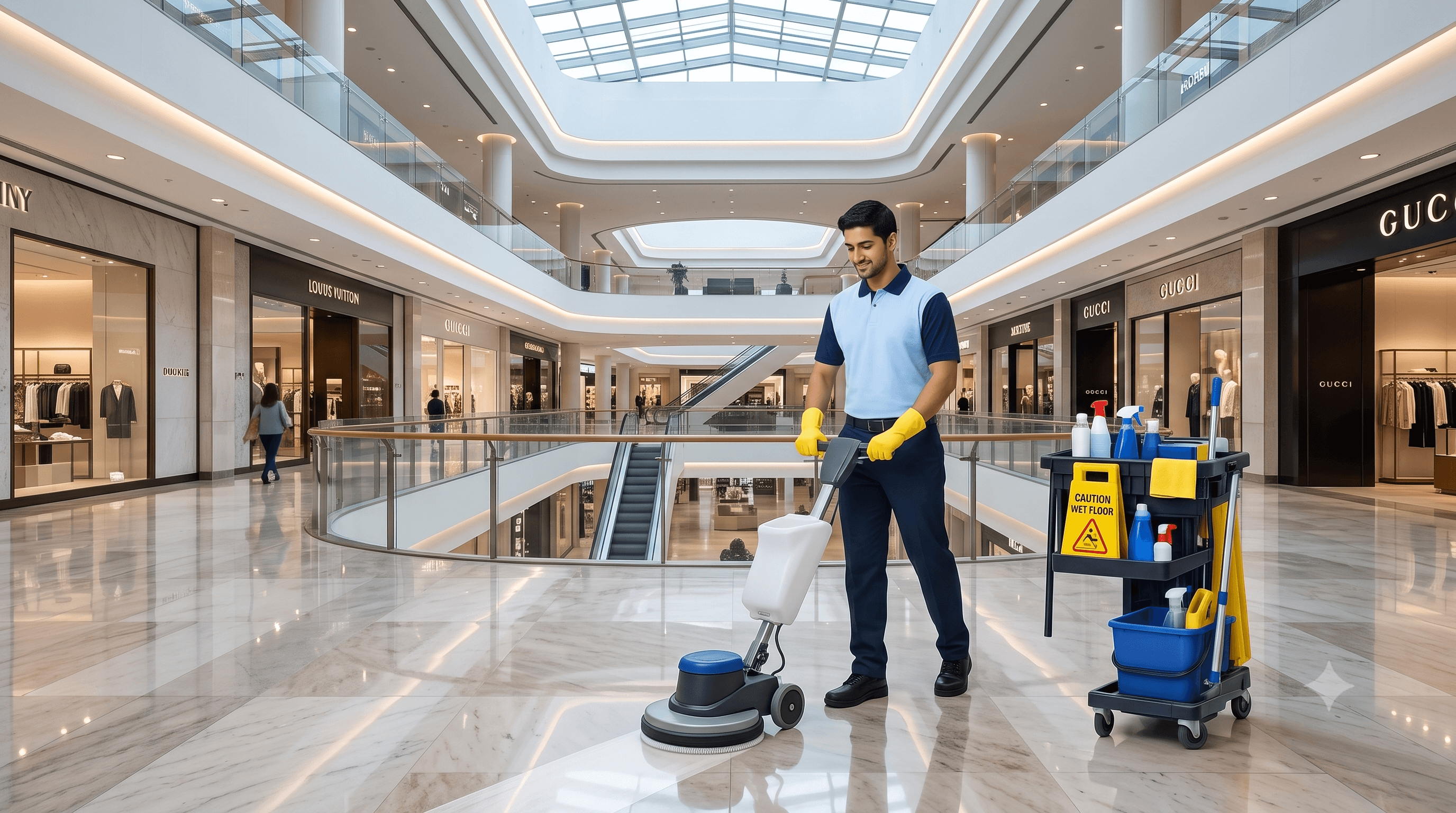 Professional mall cleaning service