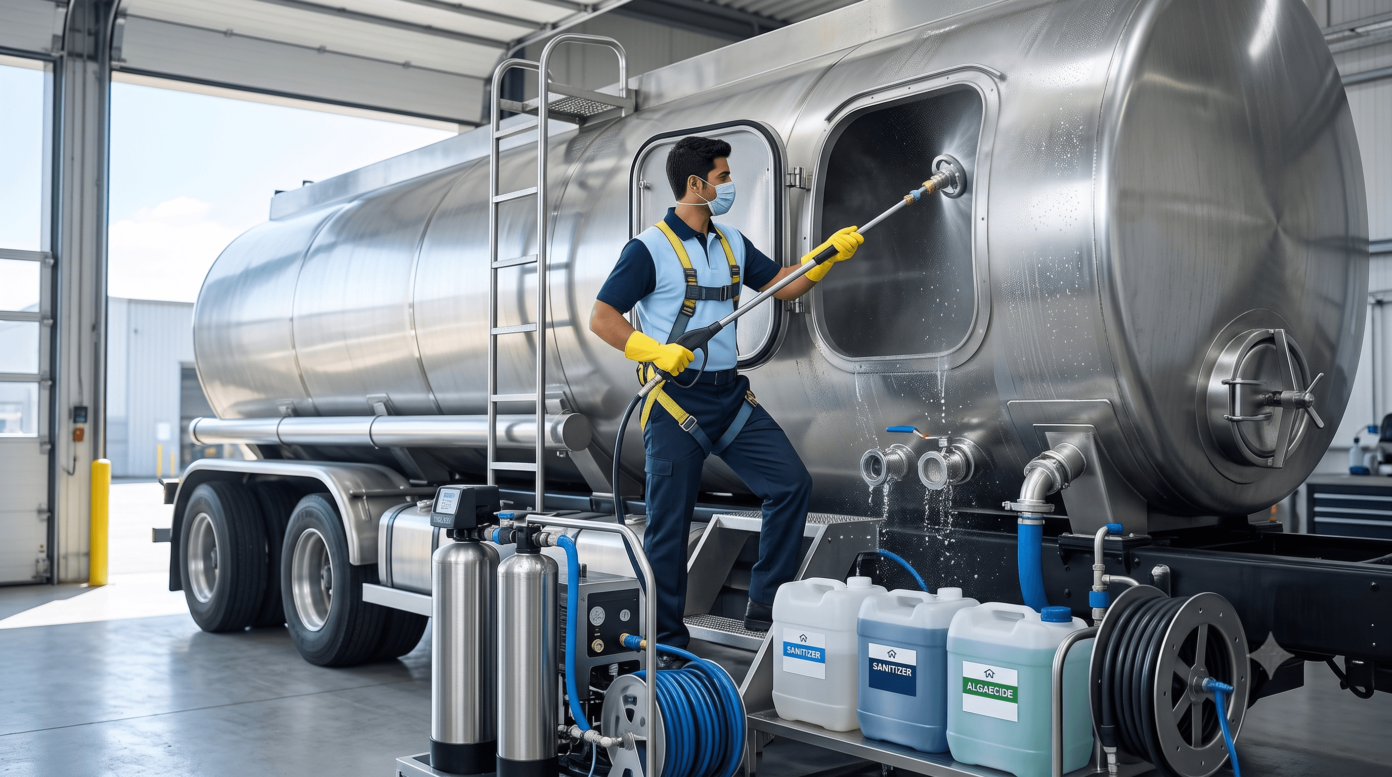 Professional water tanker cleaning service